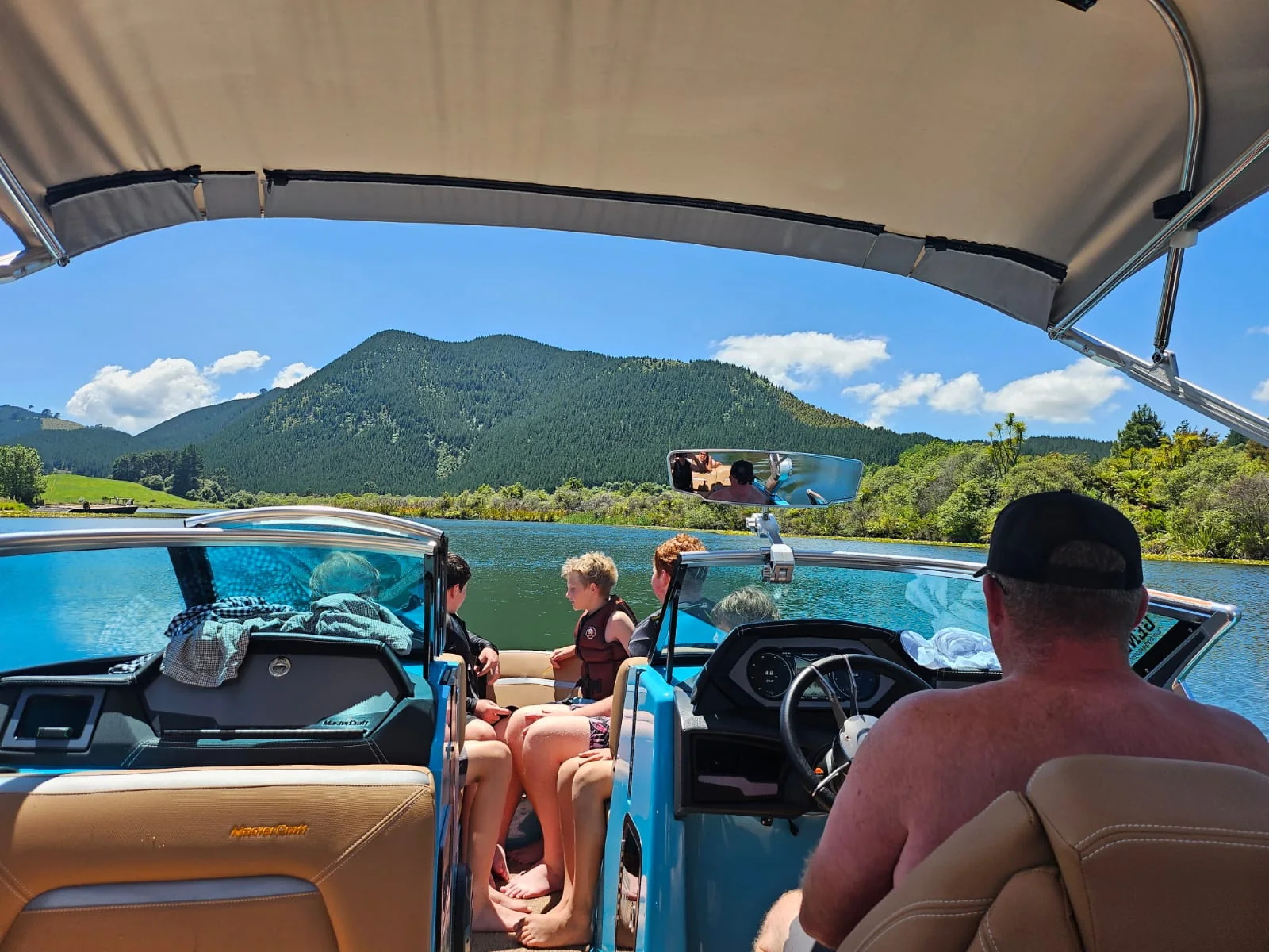 Private group on board the MasterCraft XStar